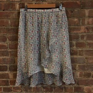 Madewell High Low Flowered Skirt